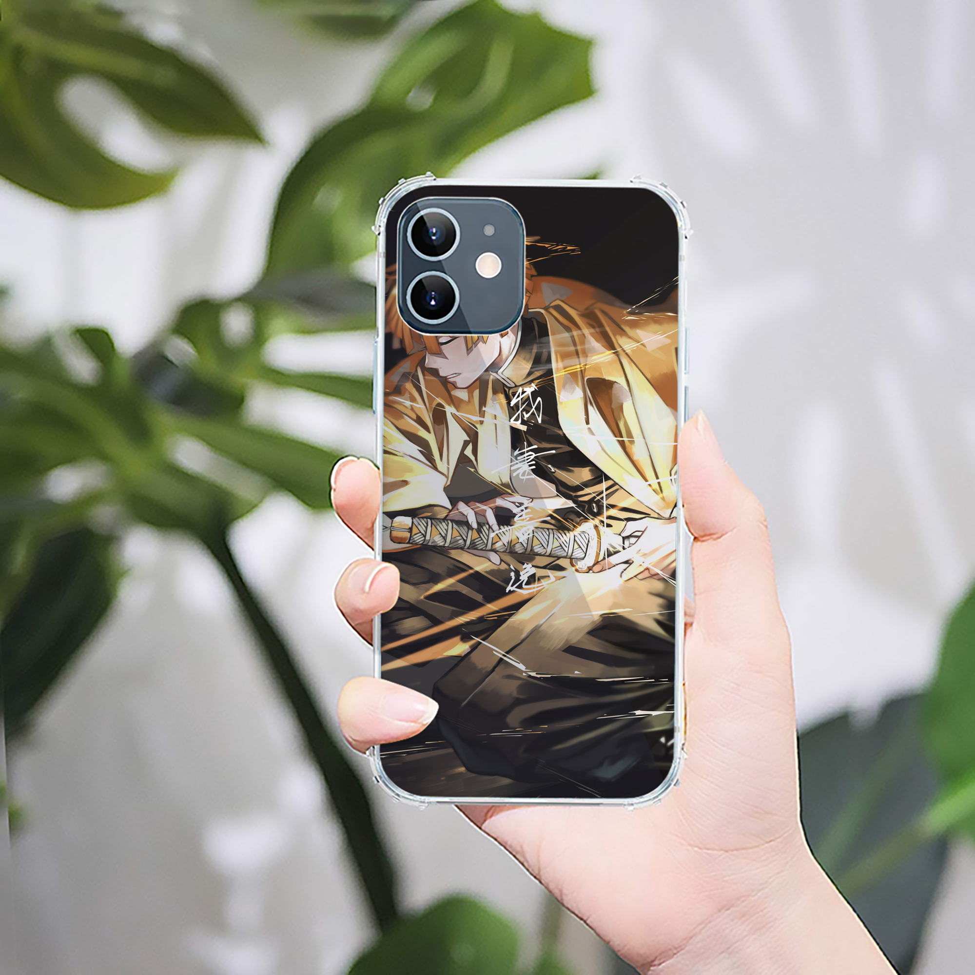 （画像用） 鬼滅の刃（きめつのやいば）我妻 善逸／あがつま ぜんいつ Agatsuma Zenitsu 【iPhone 12シリーズ対応】透明スマホケース（クリアソフトケース）